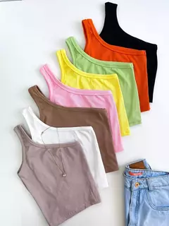 Cropped Feminino Ombro Único na internet