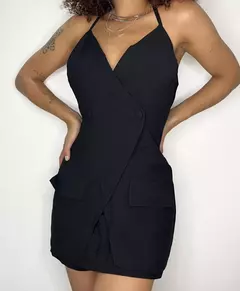 CONJUNTO FEMININO ALFAIATARIA EM SENSORIALE SHORT SAIA E MAX BLUSA DE ALÇA BOTÕES ROSILENE REF. 1357 na internet