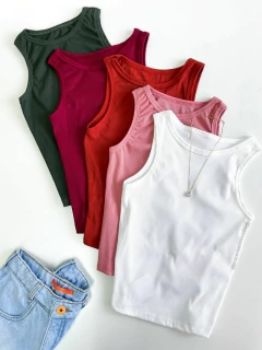 BLUSA FEMININA REGATA EM RIBANA ISIS REF. 788 - loja online