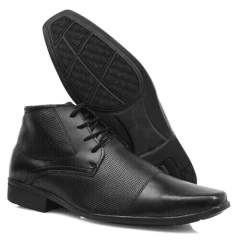 BOTA SOCIAL MASCULINA NOBUCK BLACK COURO SLZ - comprar online