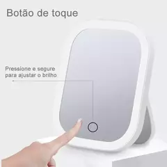 ESPELHO DE MAQUIAGEM INTELIGENTE COM ESPELHO DE CLARO LED PORTÁTIL DOBRÁVEL AJ na internet
