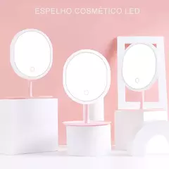 ESPELHO DE MAQUIAGEM INTELIGENTE COM ESPELHO DE CLARO LED PORTÁTIL DOBRÁVEL AJ - loja online