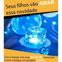 Presente Luminária Giratória Projetor Dinossauro Unicórnio Astronauta Estrela - comprar online