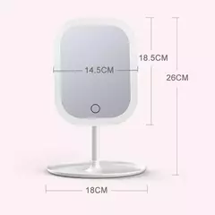 ESPELHO DE MAQUIAGEM INTELIGENTE COM ESPELHO DE CLARO LED PORTÁTIL DOBRÁVEL AJ - comprar online