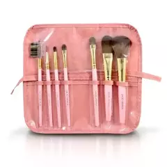 KIT PINCÉIS DE MAQUIAGEM 7 PEÇAS COM ESTOJO JACKI DESIGN