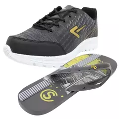 Kit Tenis Box 200 e Chinelo Masculino Estiloso Macio Tamanho Especial Do 45 Ao 4 na internet