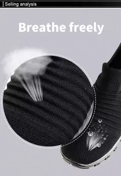 Tênis Feminino Estilo Meia em Malha Respirável com Plataforma de Fundo Grosso - Eleve Sua Altura com Conforto e Estilo ao Ar Livre - comprar online