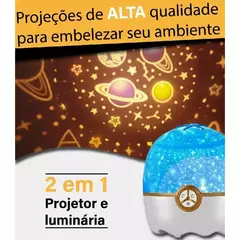Presente Luminária Giratória Projetor Dinossauro Unicórnio Astronauta Estrela - EMISVILLE