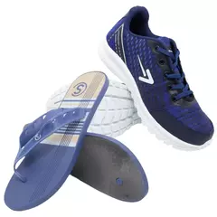 Imagem do Kit Tenis Box 200 e Chinelo Estiloso Confortavel Masculino Versatil Para o Verão Leve Macio Tamanho Especial Do 45 Ao 49 Moderno