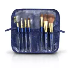 KIT PINCÉIS DE MAQUIAGEM 7 PEÇAS COM ESTOJO JACKI DESIGN