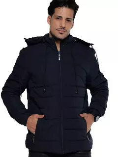 Casaco Masculino Bobojaco Liso Puffer Com Capuz E Bolso na internet