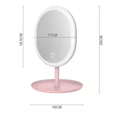 ESPELHO DE MAQUIAGEM INTELIGENTE COM ESPELHO DE CLARO LED PORTÁTIL DOBRÁVEL AJ - comprar online