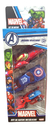 Juguete Cochecito Autito Metal X3 Spiderman Hulk Ironman Personaje Marvel - ToysTomy