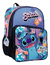 Wabro Mochila De Espalda De 16 Pulgadas Stitch Hawai 27148 Color Fondo Azul Cierre Rosa