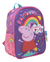 Mochila De Espalda Peppa Pig Arcoiris Brillosa 12 PuLG Color Violeta