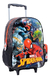 Mochila Con Carrito 16 Escolar Infantil Spiderman Villanos