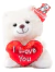 Peluche Oso Blanco Con Corazon Metalizado 15cm - Toystomy