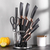 Jogo de Facas Inox Luxo com Suporte Giratório – 9 Peças - DROPLY ATACADO