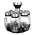 Porta-Temperos Giratório com 6 Potes de Vidro e Suporte em Aço Inox para Cozinha - loja online