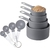 Kit Medidor Culinário - Colheres e Copos em Aço Inox (8 Peças) - loja online
