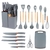 Kit de Cozinha 19 Peças – Tábua, Facas e Utensílios com Cabos de Madeira - loja online