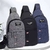 Mini Mochila Masculina Transversal com Saída para Fone - comprar online