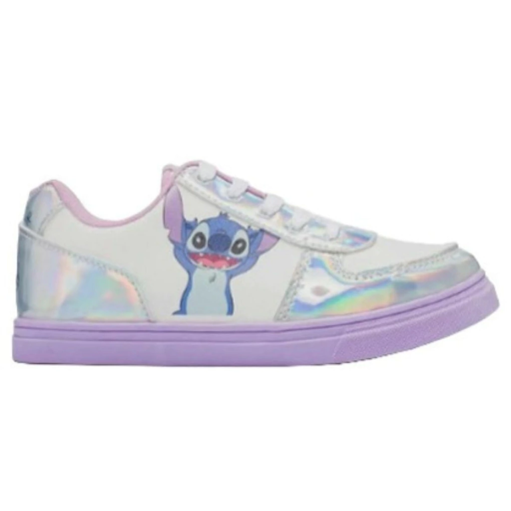 Tênis Menina Stitch Lilo Disney Holográfico Infantil Calce Fácil