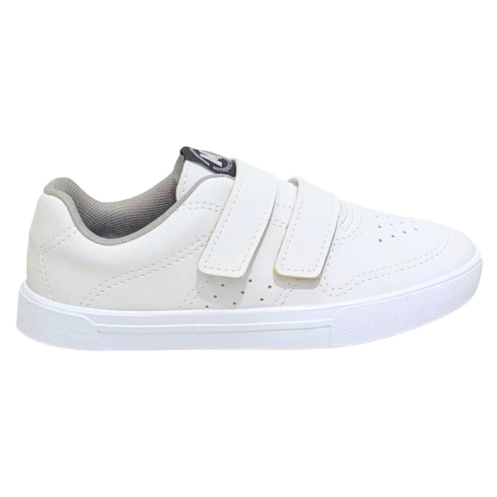 Tênis Casual Escolar Colegial Molekinho Conforto Dia a Dia Branco