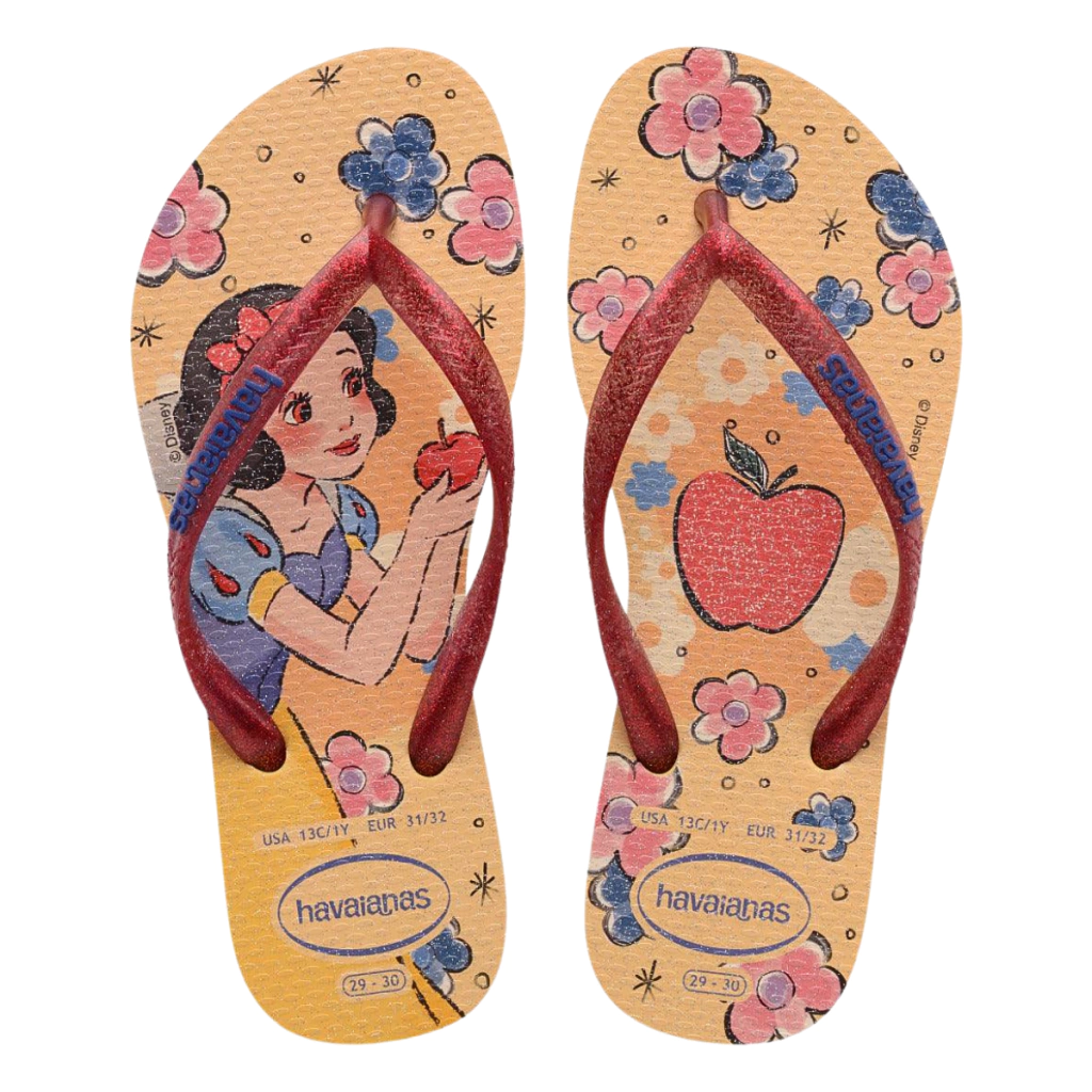 HAVAIANAS KIDS SLIM PRINCESS 5559 AMARELO CAJA