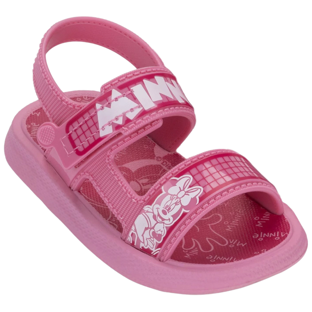 Sandália de Bebê Rosa Disney Minnie Tour Grendene Kids