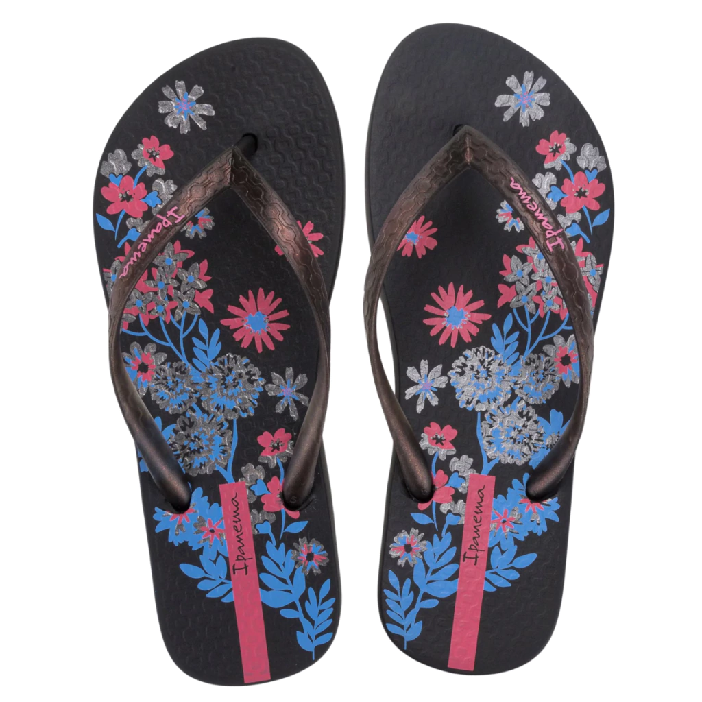 BI956 CHINELO IPANEMA OASIS INF PRETO/AZUL