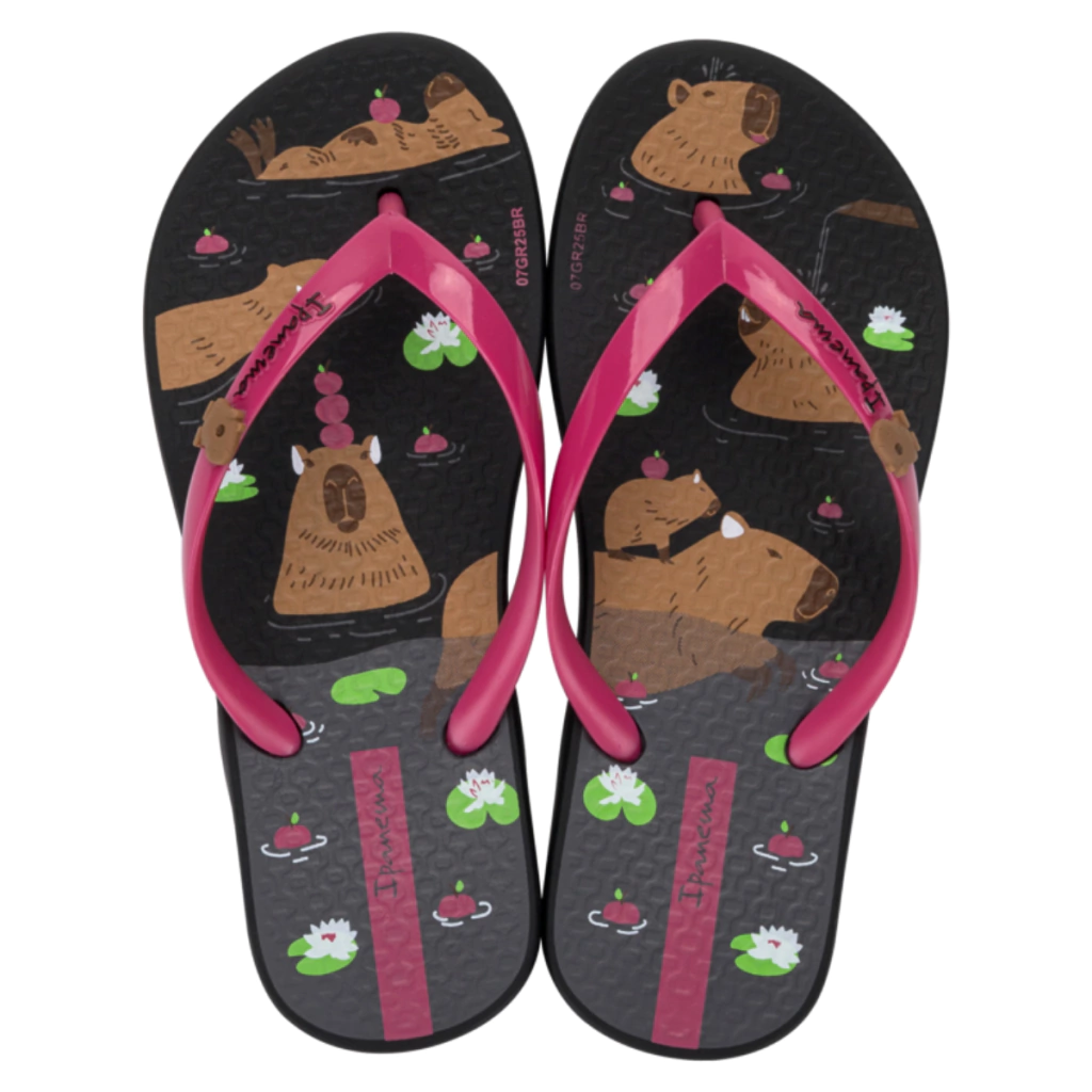 BN770 CHINELO IPANEMA HYPE INF PRETO PEROLADO