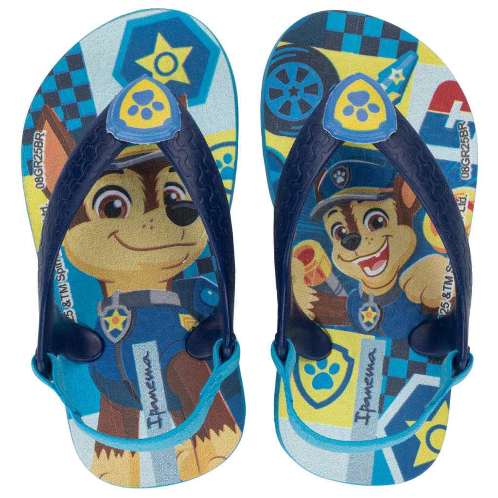 Sandália de Dedo de Bebê Azul Patrulha Canina Ipanema Azul/Verde