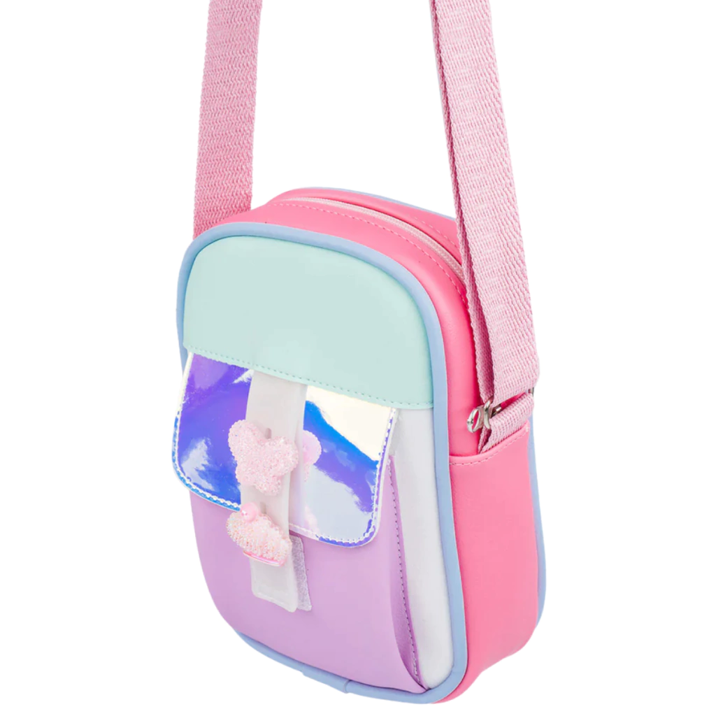 Bolsa Tiracolo Infantil Feminina com Pin Colorida