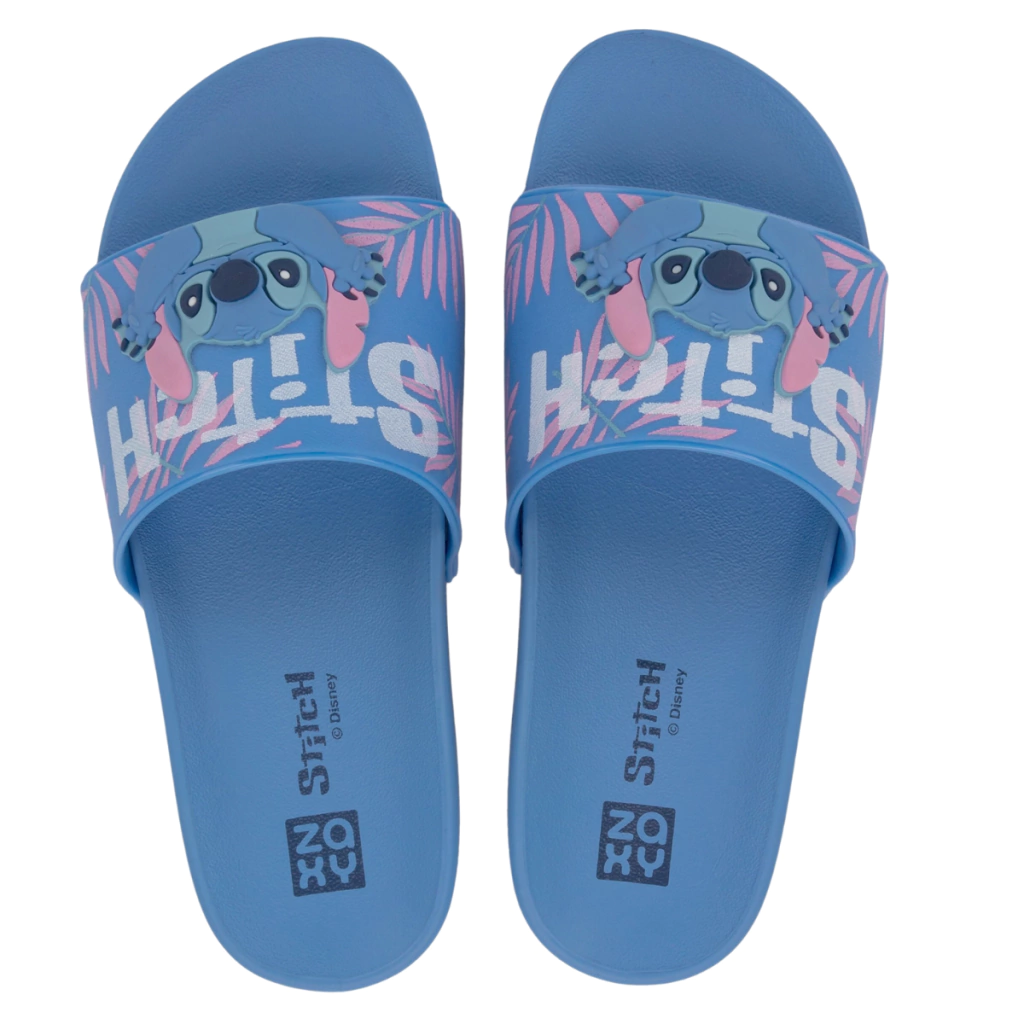 Chinelo Slide Zaxy Disney Azul Hortencia