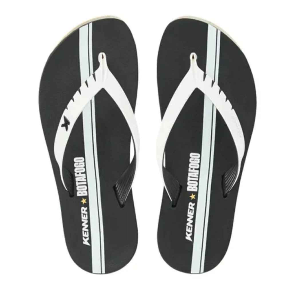 Chinelo Kenner Adulto Collab Botafogo Times Branco Preto Original 2100031000-2