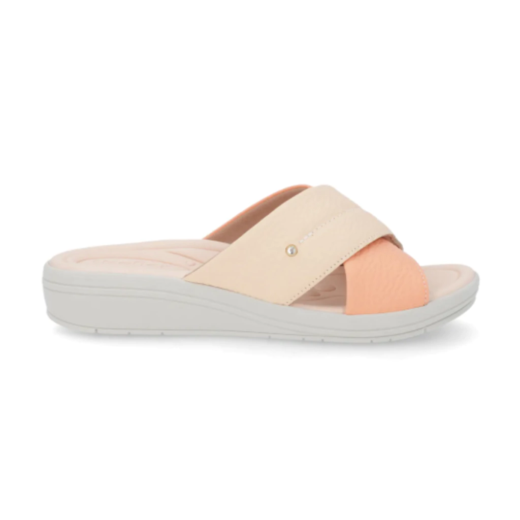 Tamanco Couro Usaflex Pêssego Suave Plataforma AK0510007009