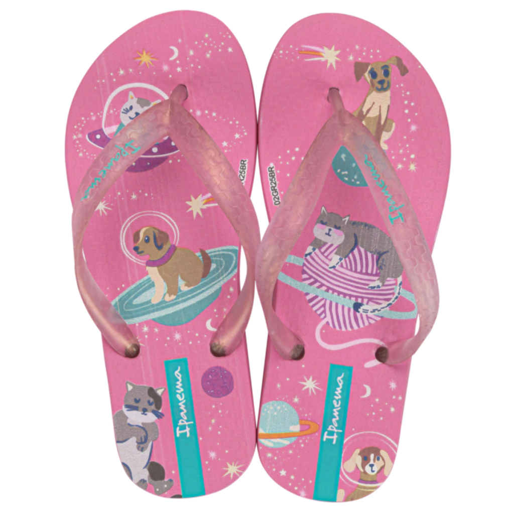 Chinelo de Dedo Infantil Ipanema Temas Rosa/Rosa