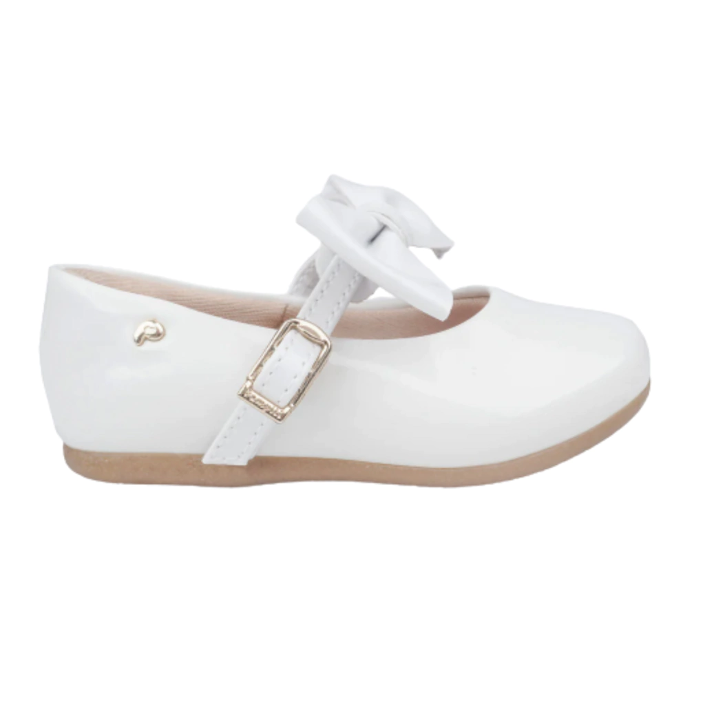 Sapato Batismo Infantil Menina Pampili Angel Laço Removível 401039000
