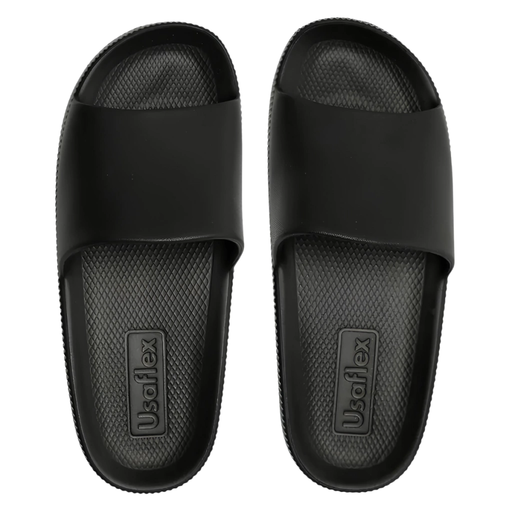 Chinelo Plataforma Usaflex Conforto Preta