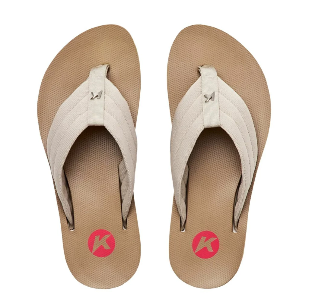 Chinelo Kenner Feminina Kyra Comfy Poliester Areia Branco Original 1000071100-3