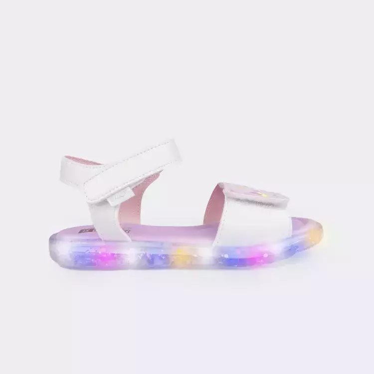 Sandália Infantil Menina Pampili Luz Led Lulli Unicórnio