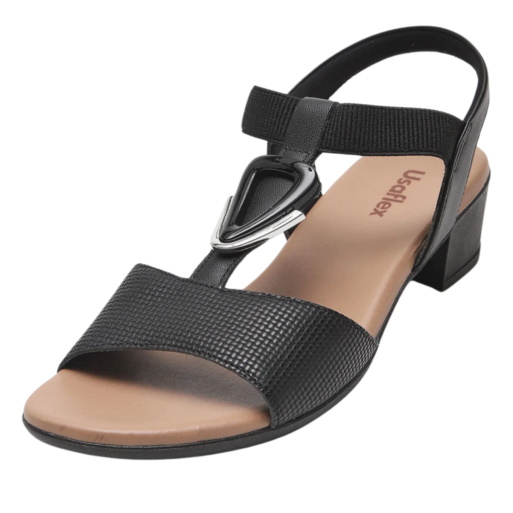 SANDALIA SALTO BLOCO PRETO MM0801002007