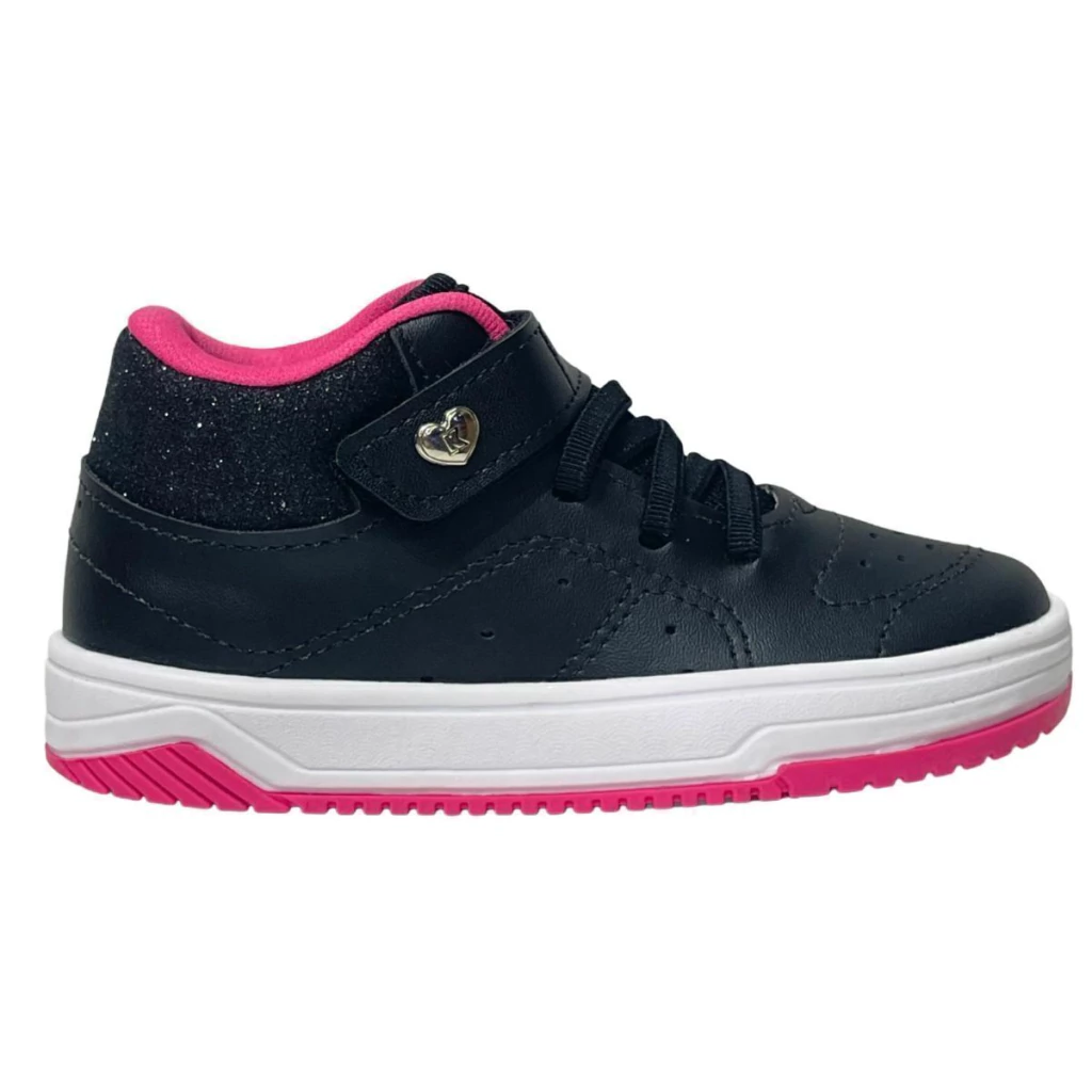 Tenis Cano Alto Casual Escola Menina Kidy 3130042 Happy Bb
