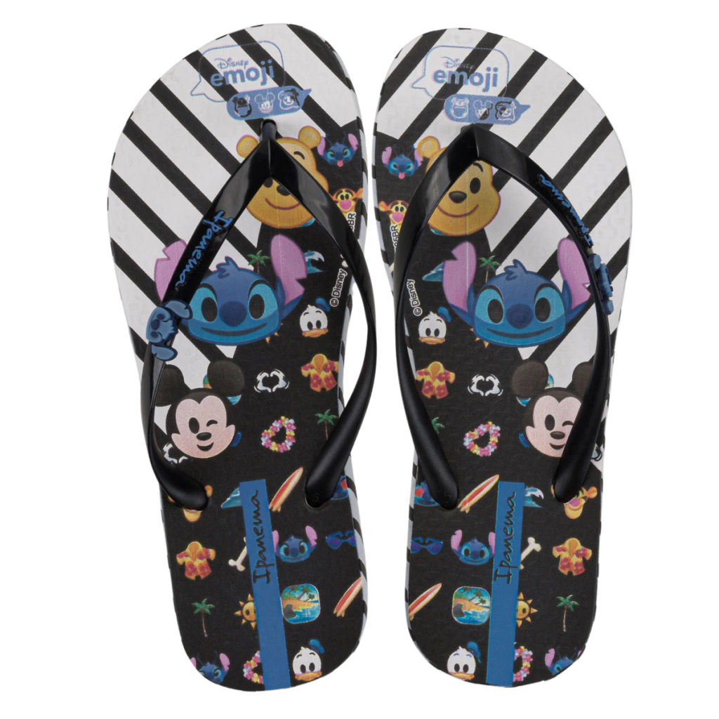 BN967 CHINELO IPANEMA DISNEY JO BRANCO/PRETO