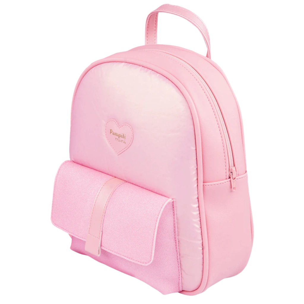 Mochila Infantil Pampili Bolso Frontal Rosa Chiclete