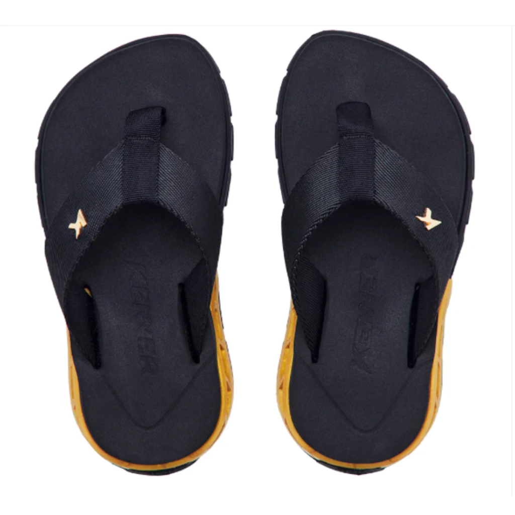 Chinelo Kenner Rakka Kids Poliester Preto Dourado Original 2000023100-4