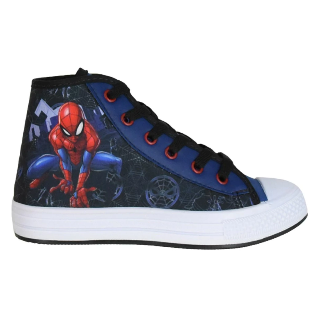 Tenis Infantil Cano Alto Meninos Homem Aranha Marvel