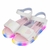 SANDALIA INFANTIL MENINA PAMPILI LULLI LED CORAÇÕES COLORIDO SINTÉTICO - comprar online