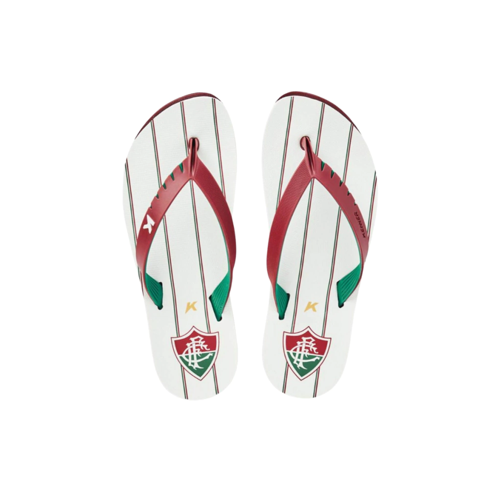 Chinelo Kenner Infantil Fluminense Collab Times Red Grena Branco Original 2200031002-1